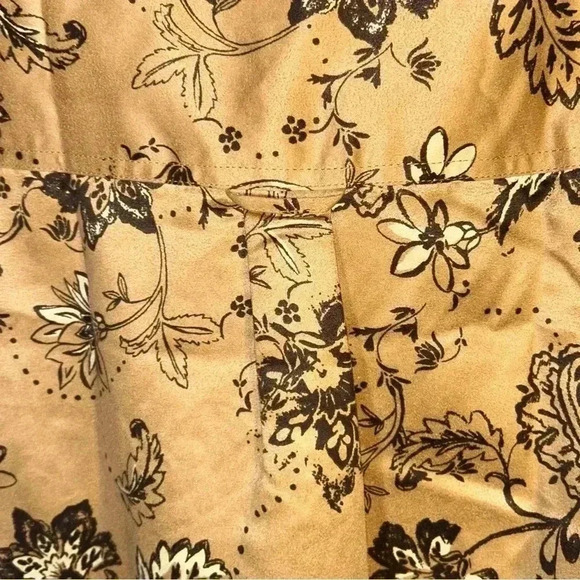 Woman Within Plus Size 2X (26-28) Faux Suede Moleskin Button Shirt Top Brown Tan - Picture 10 of 12